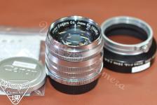 CANON LENS 50mm F1.8 整備済 純正メタルフード付【LEICA Lマウントレンズ】