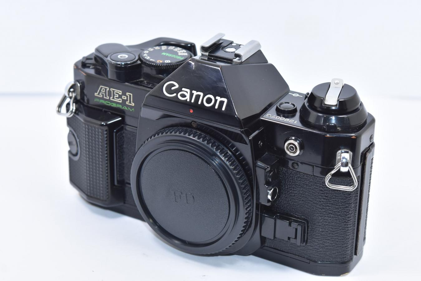 キヤノン Canon AE-1 PROGRAM ブラック パームグリップ付【モルト交換