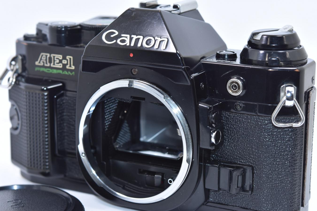 キヤノン Canon AE-1 PROGRAM ブラック パームグリップ付【モルト交換