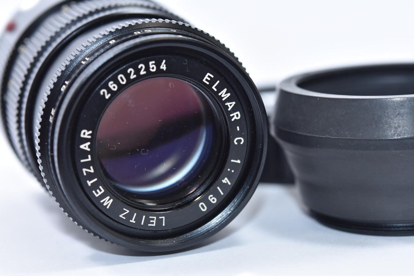 LEICA ELMAR-C 90mm F4 純正フード付 【ライカMマウントレンズ