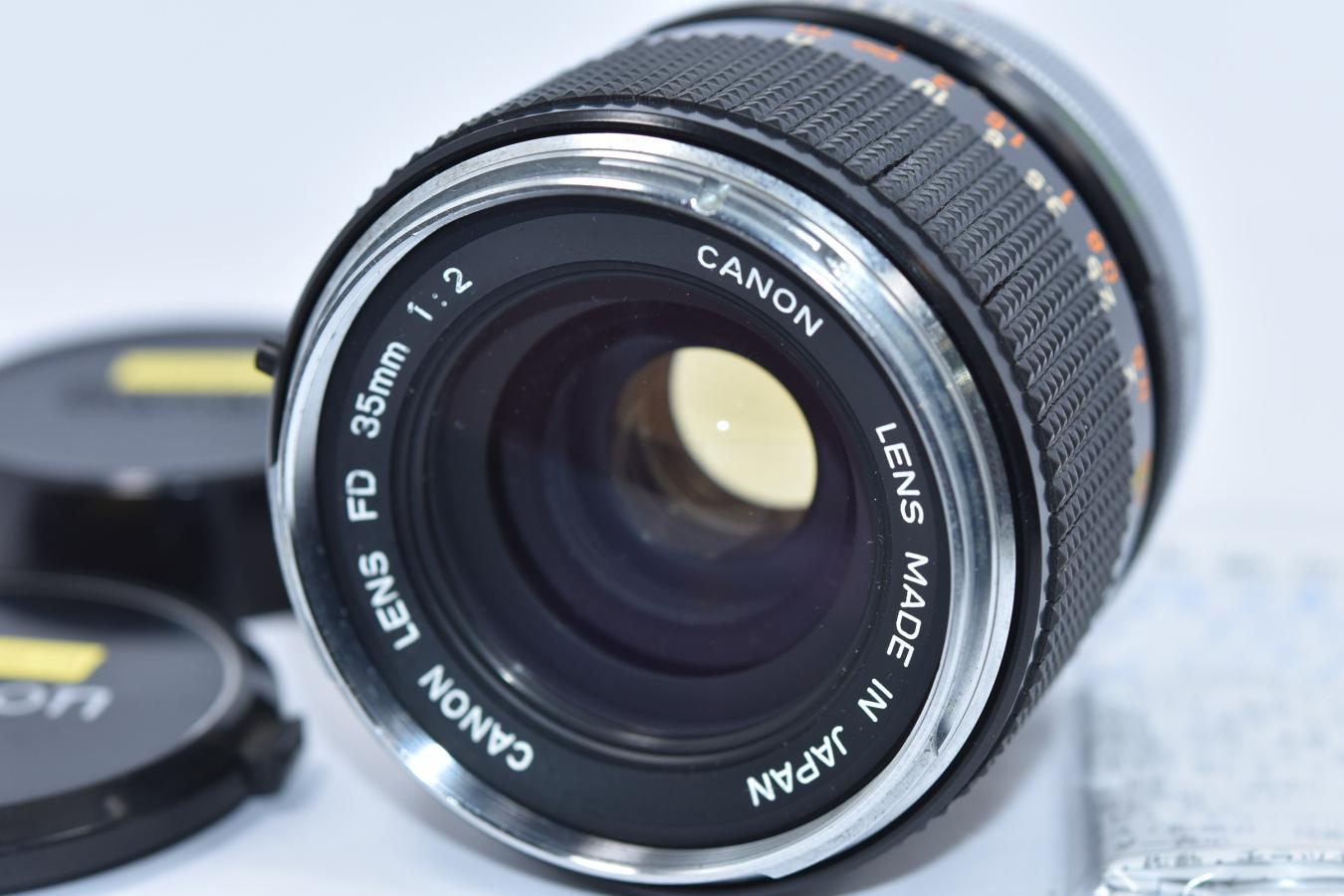 キヤノン 【希 少】Canon FD 35mm F2 【整備済】※レンズ前玉凹みの前期