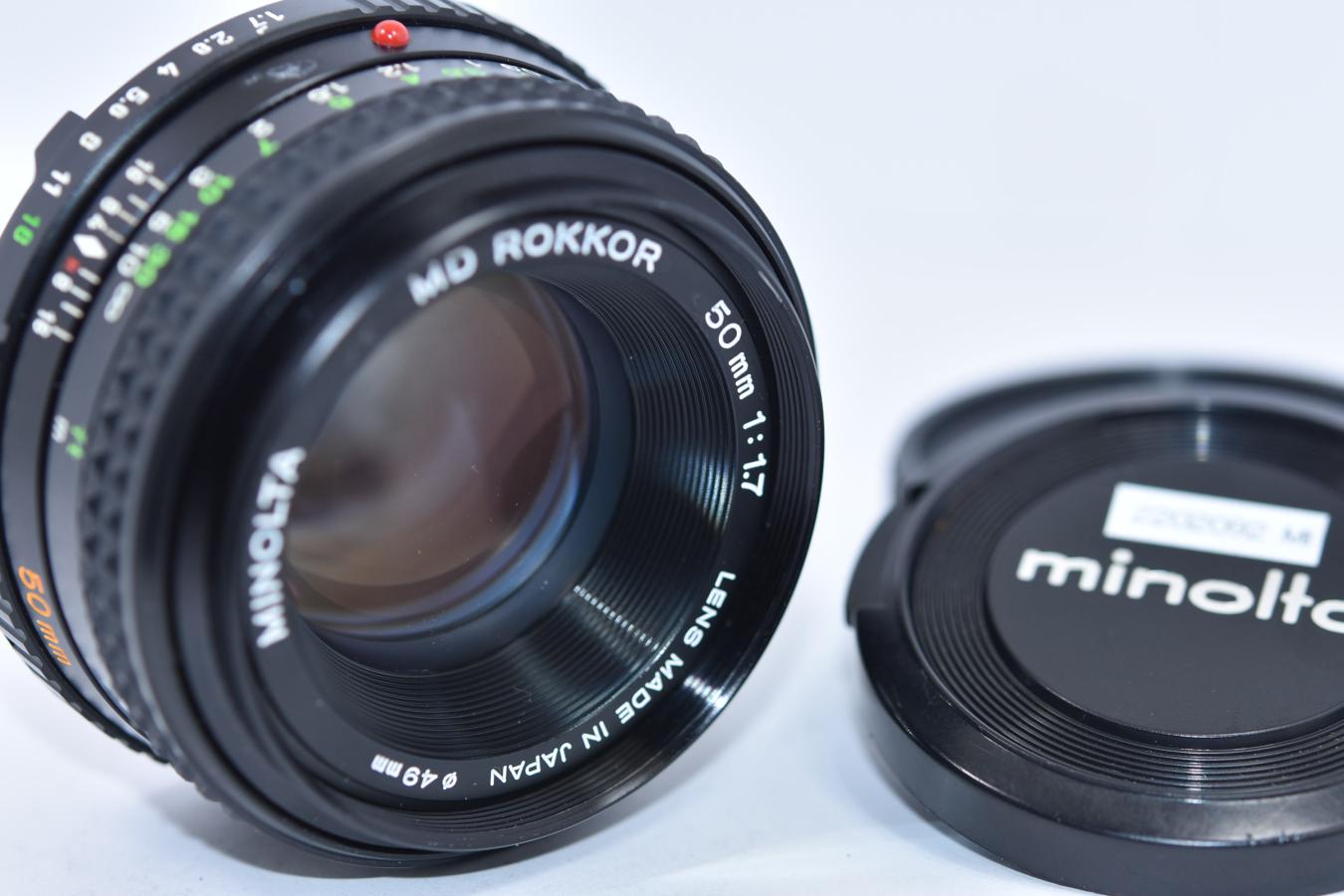 ミノルタ MINOLTA MD ROKKOR 50mm F1.7 【カメラ女子に絶大な人気の 