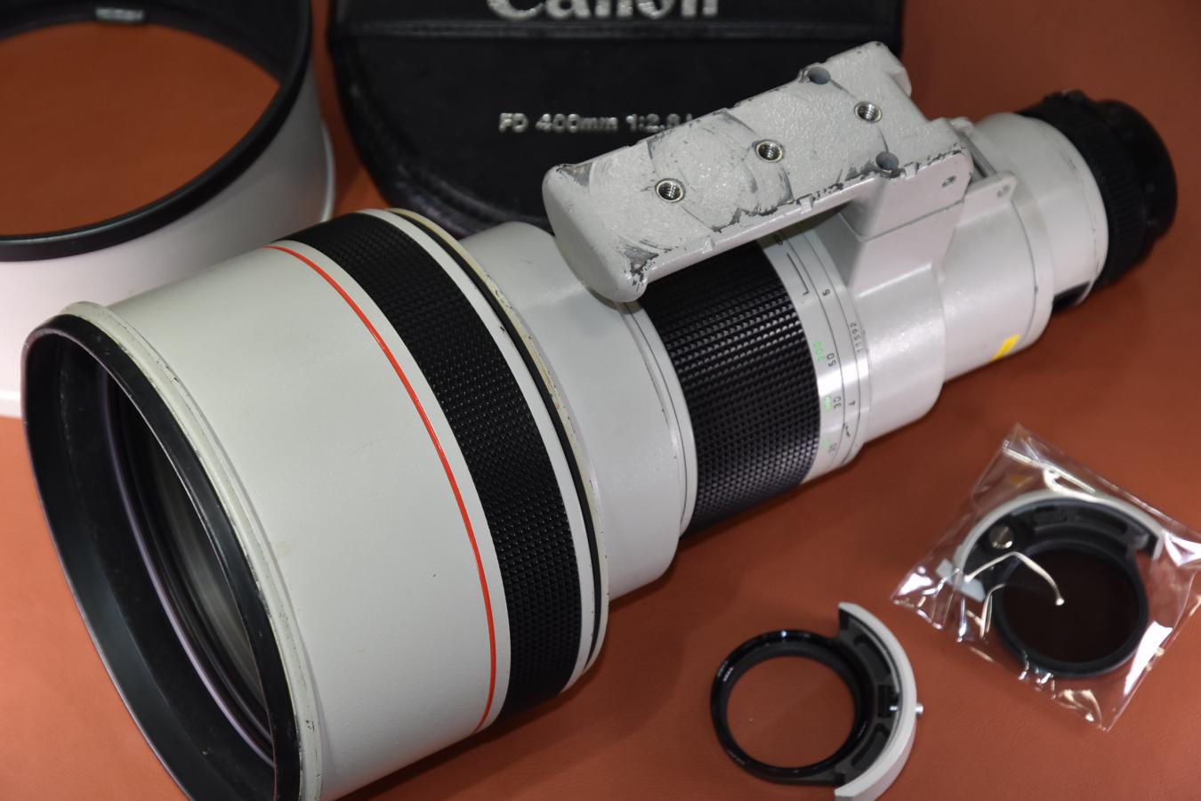 キヤノン Canon NEW FD 400mm F2.8【専用アルミケース、純正PL