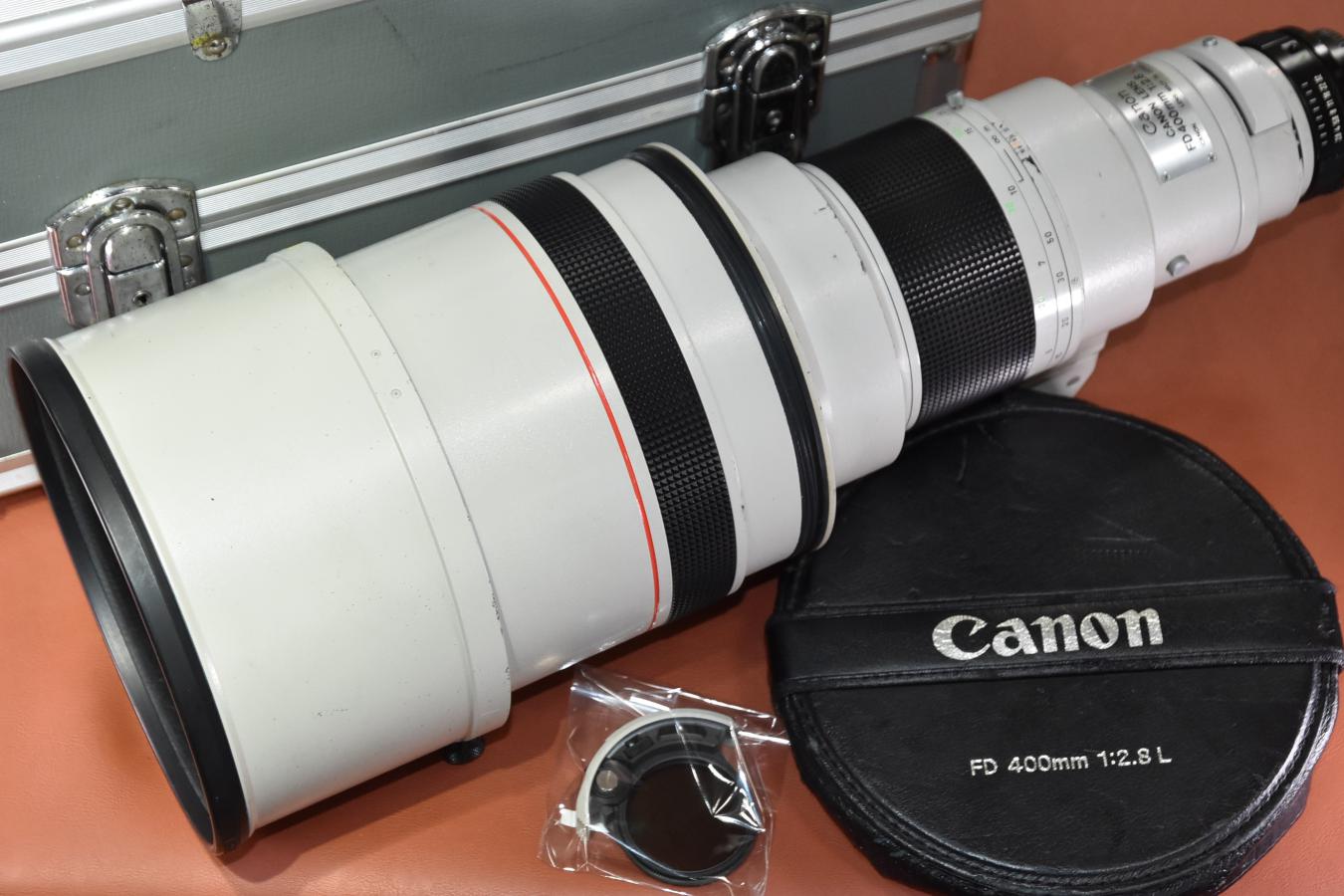 キヤノン Canon NEW FD 400mm F2.8【専用アルミケース、純正PL