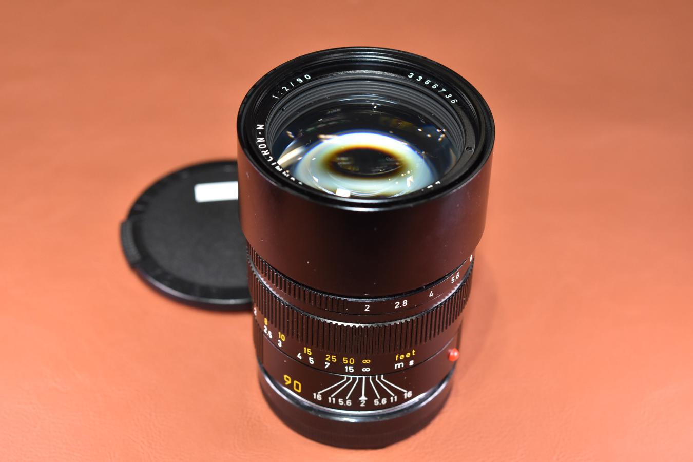 LEICA SUMMICRON-M 90mm F2 E55 フード組込 【336万台 1985年製