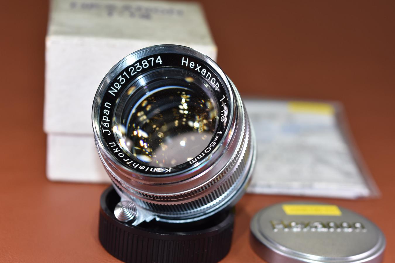 コニカ 【希 少】Konishiroku Hexanon 50mm F1.9 後期型 整備済 元箱付 ...