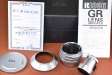 【コレクション向け】RICOH GR 28mm F2.8 シルバー 元箱付一式 【ライカLマウントレンズ】※限定2000本