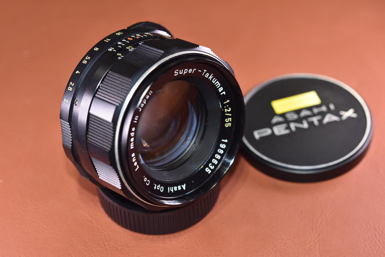 希 少】 PENTAX Super-Takumar 55mm F2 黄色文字初期型【カメラ女子に