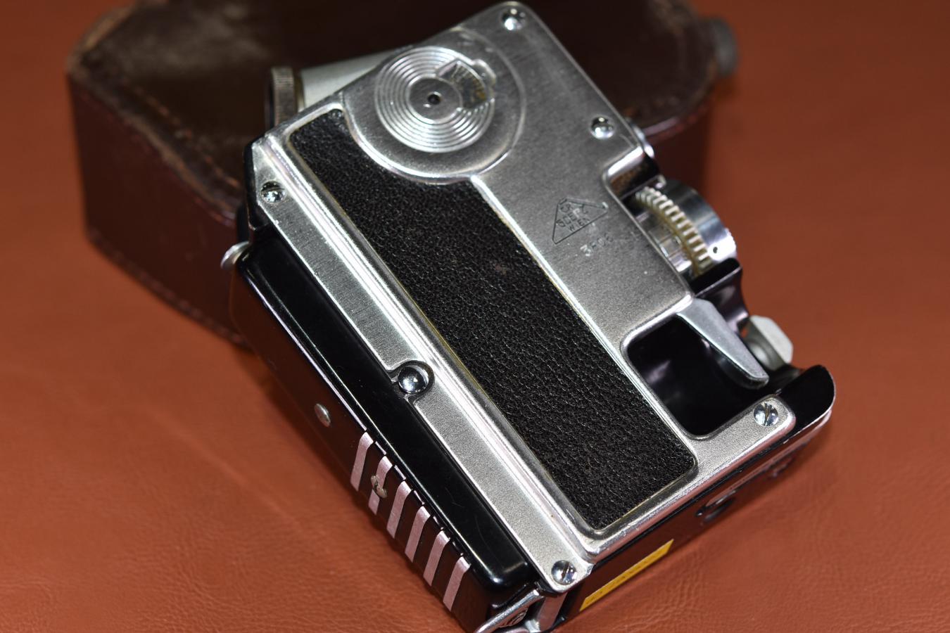 希 少】Goerz Minicord Silver×Black 純正本革ケース、フィルム