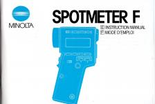 【絶版取説】MINOLTA SPOTMETER F 英文取説