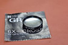 【絶版アクセサリー】RICOH GR 6×CROSS FILTER 【RICOH GR21、GR1s、GR1V等用】