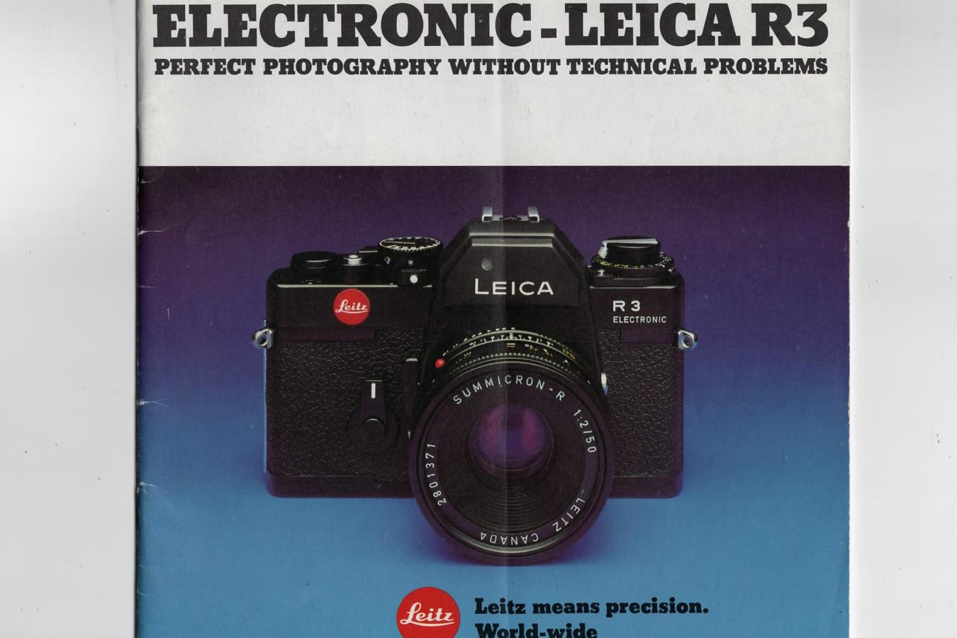 【絶版カタログ 希 少】LEICA R3 ELECTRONIC