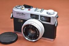 minolta HI-MATIC E Silver モルト交換済 【ROKKOR-QF 40/1.7  レンズ搭載】