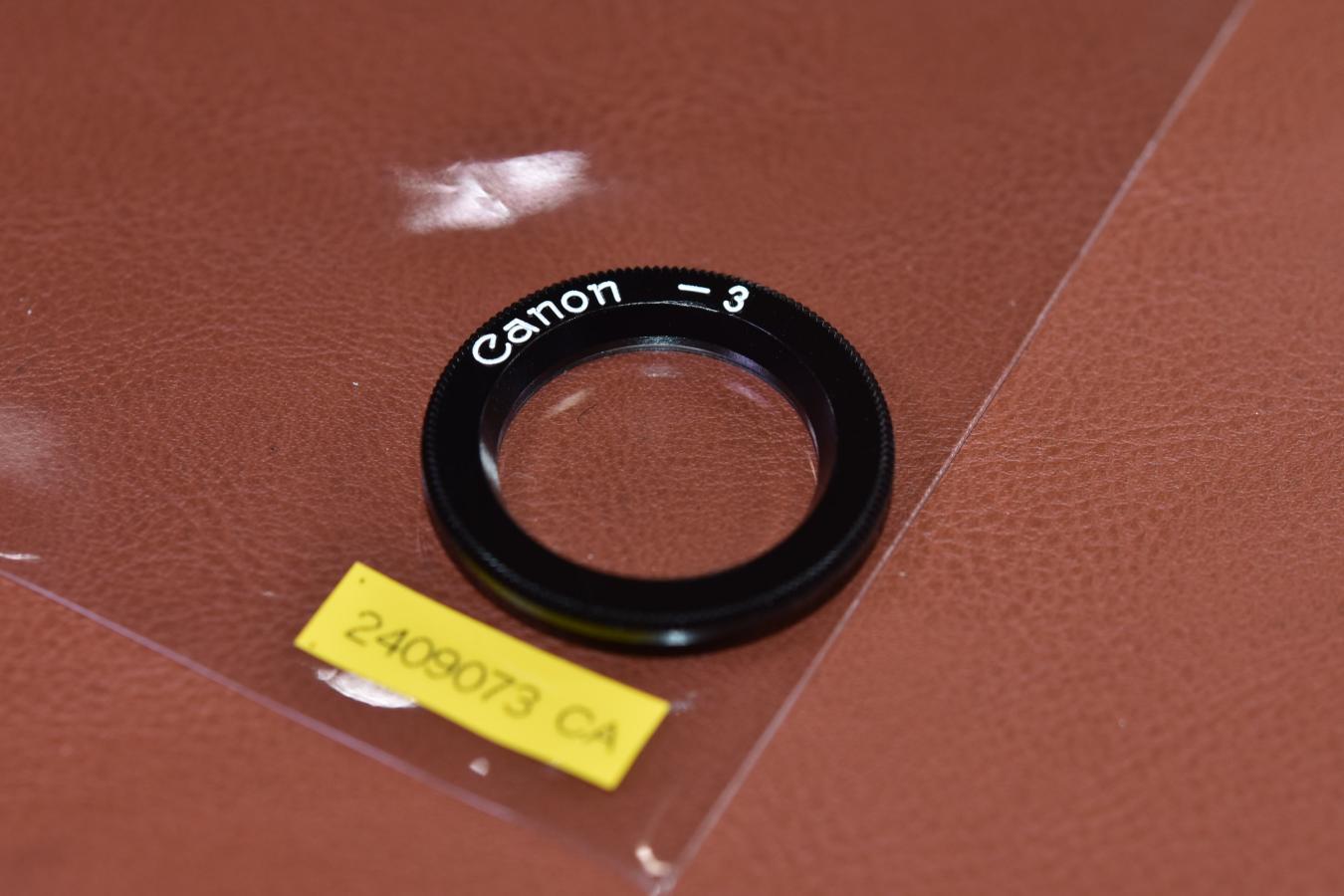 【絶版アクセサリー】Canon DIOPTRIC ADJUSTMENT LENS R -3 【Canon F-1、NEW F-1用】