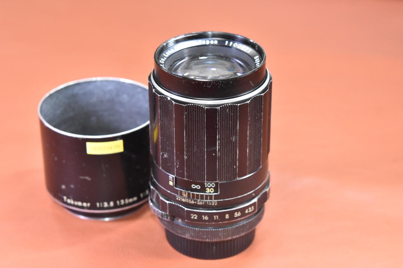 PENTAX Super-Takumar 135mm F3.5 初期型 純正メタルフード付 【M42マウントレンズ】※シリアルナンバーに注目!!71番目