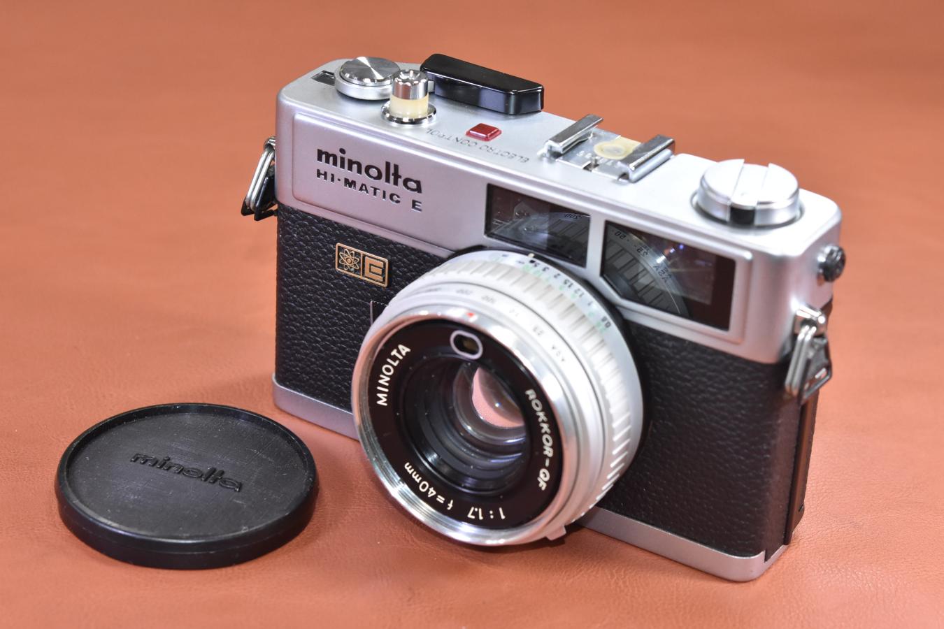 minolta HI-MATIC E Silver モルト交換済 【MINOLTA ROKKOR 40/1.7 レンズ搭載】