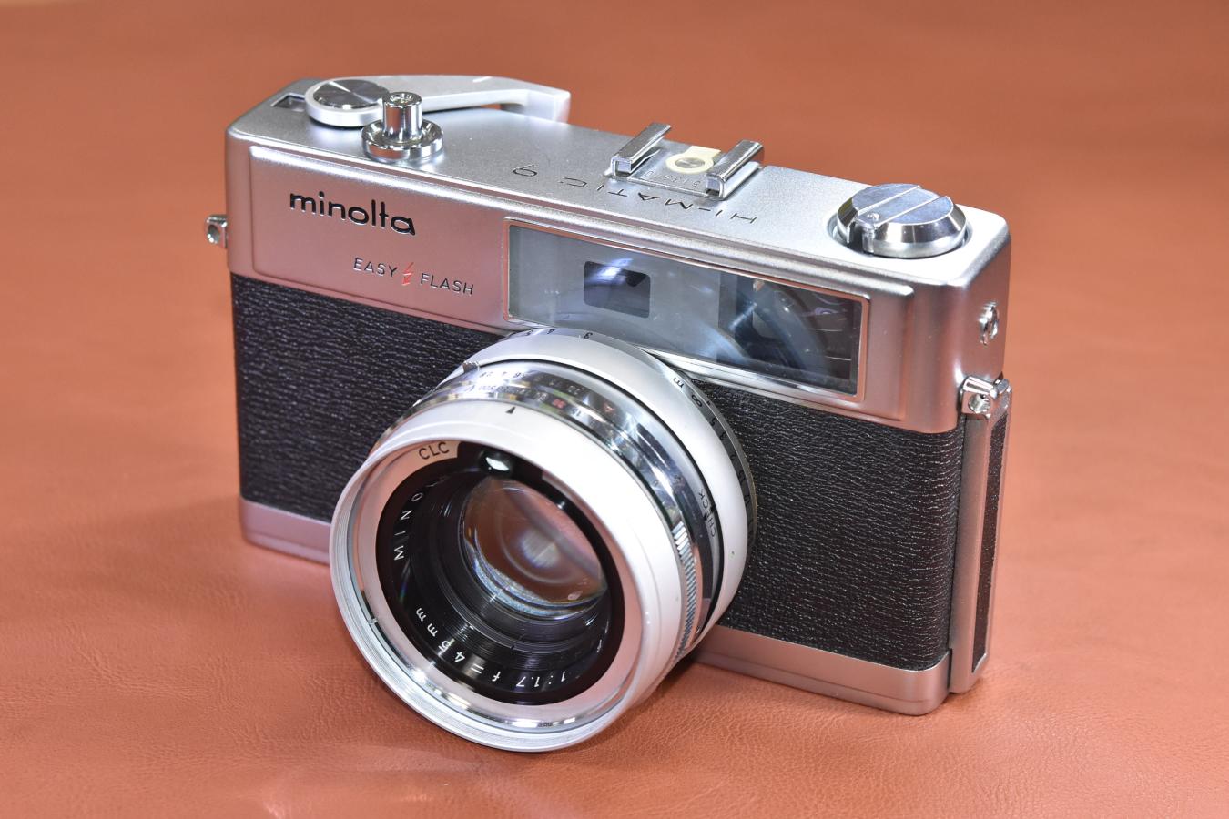 minolta HI-MATIC 9 モルト交換済【MINOLTA ROKKOR-PF 45/1.7レンズ搭載】