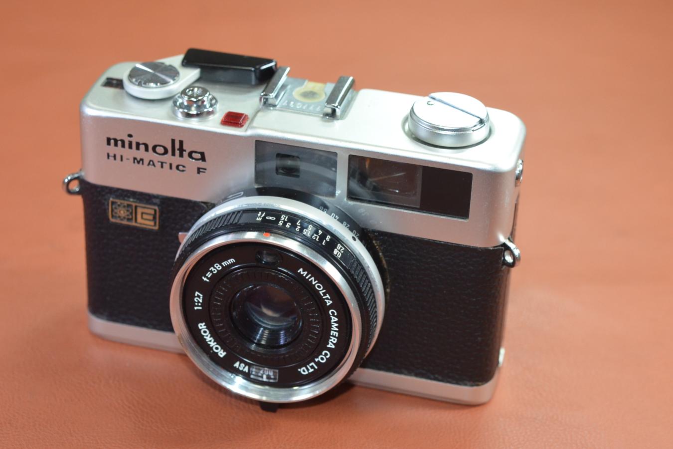 minolta HI-MATIC F Silver【MINOLTA ROKKOR 38/2.7レンズ搭載】