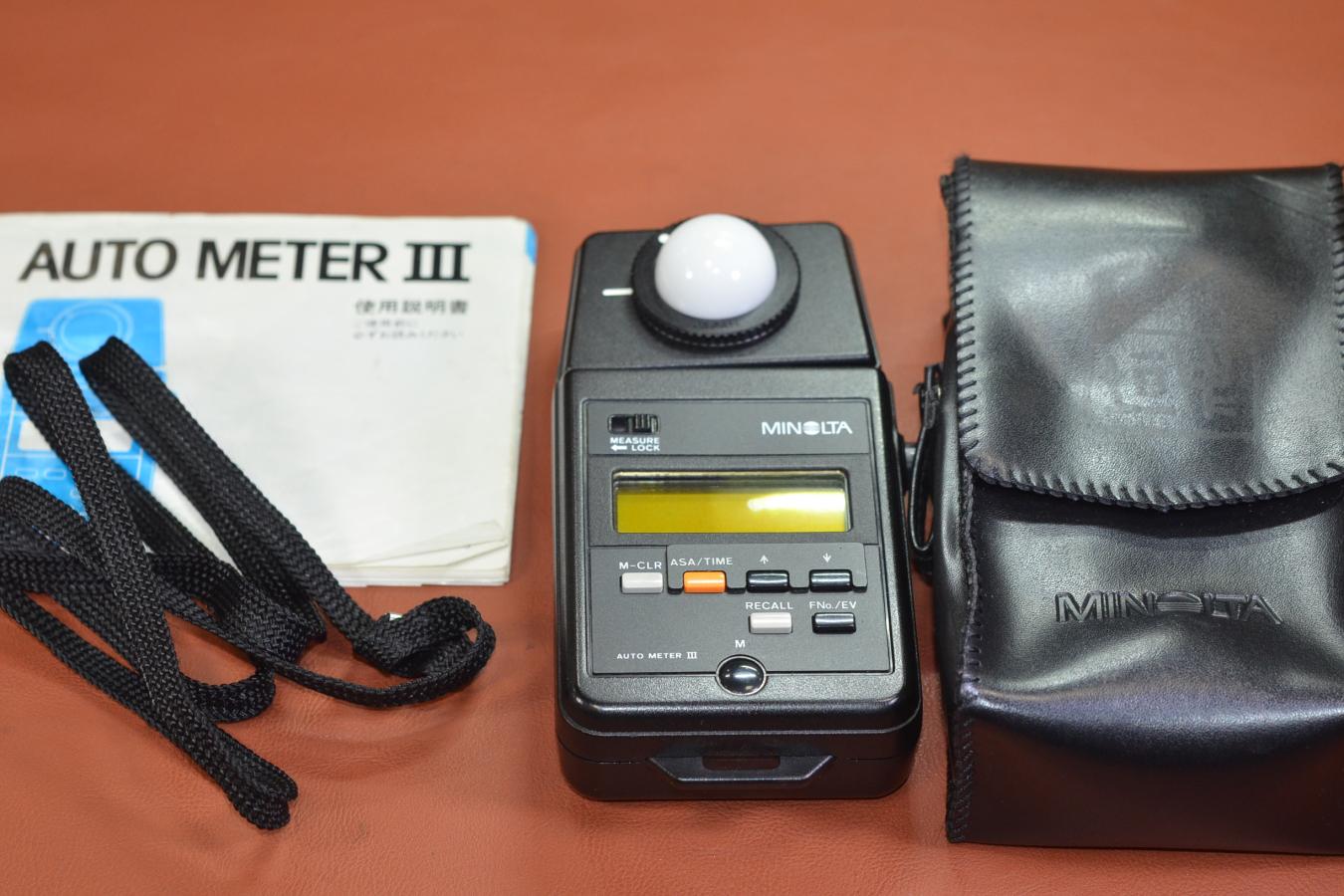 MINOLTA AUTO METER III 【純正ケース、ストラップ、取説付】