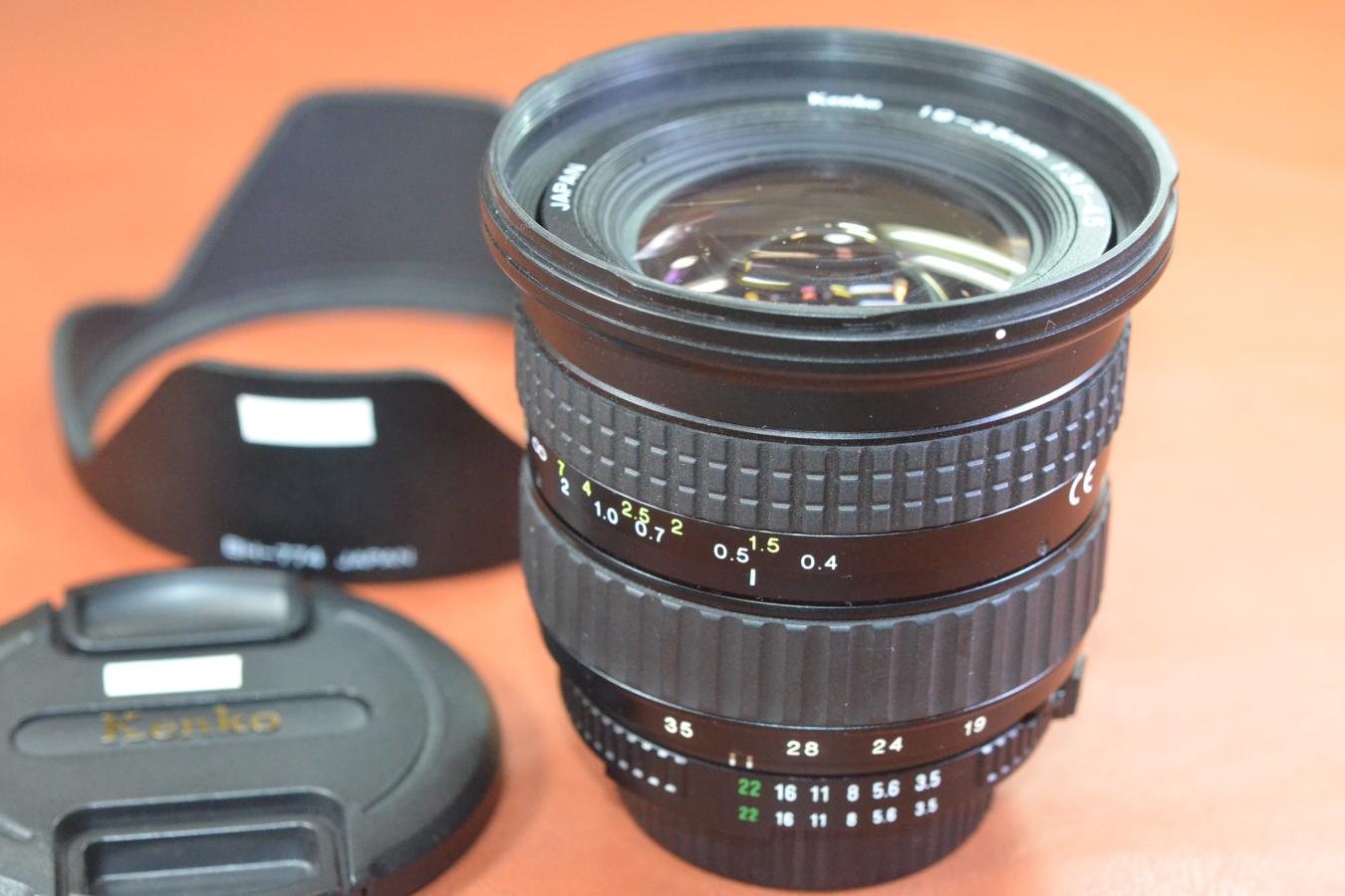 Kenko 19-35mm F3.5-4.5 純正フード付 【Nikon Ai-S用】※キレイな物をお探しの方必見!!自信ありの逸品!!
