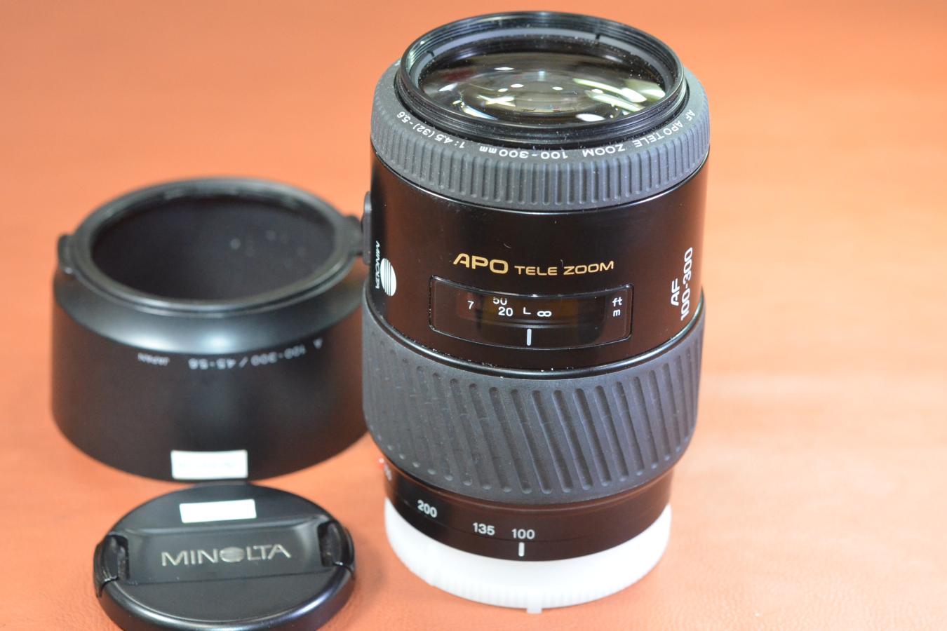 【B級特価品】 MINOLTA AF APOTELE 100-300mm F4.5-5.6 【純正フード付】