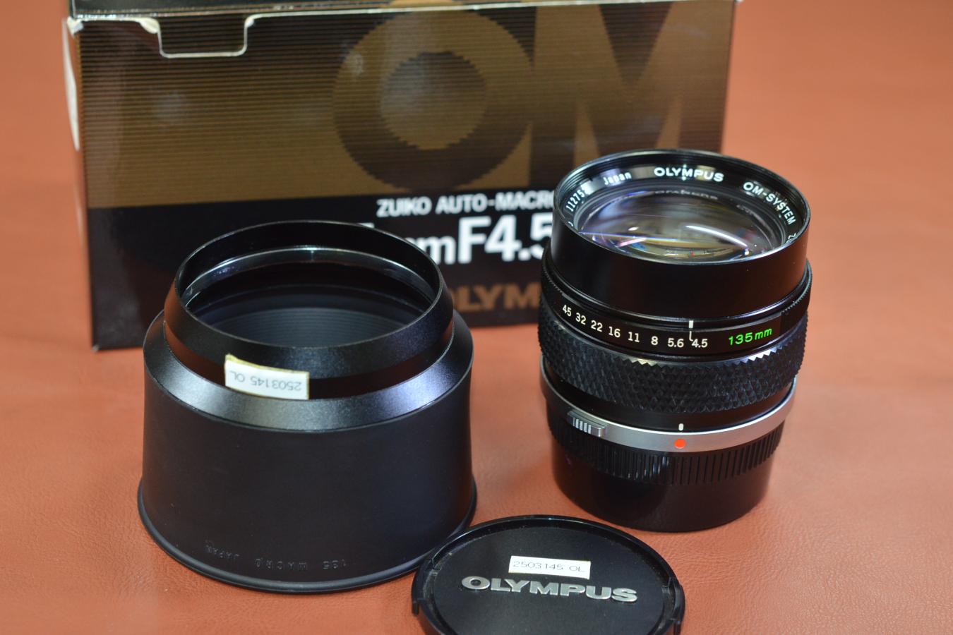 【コレクション向け】OLYMPUS ZUIKO AUTO-MACRO 135mm F4.5 元箱付一式【キレイな物をお探しの方必見!!自信ありの逸品!!】
