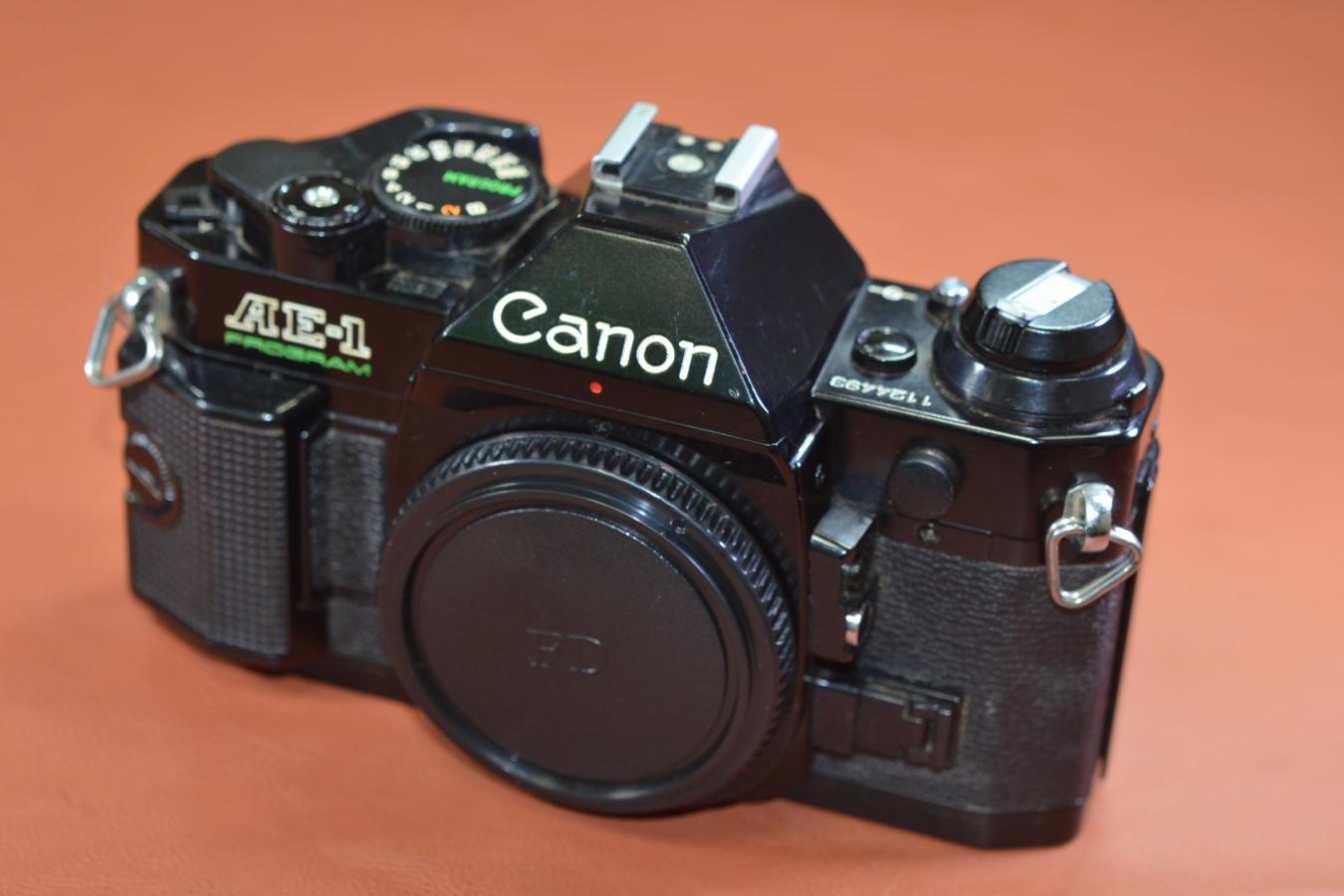 Canon AE-1 PROGRAM Black パームグリップ付【モルト交換済】