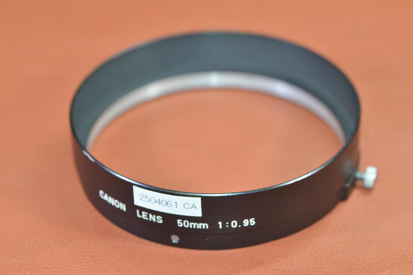 【希 少】Canon 50/0.95用METAL HOOD 【キレイな物をお探しの方必見!!自信ありの逸品!!】