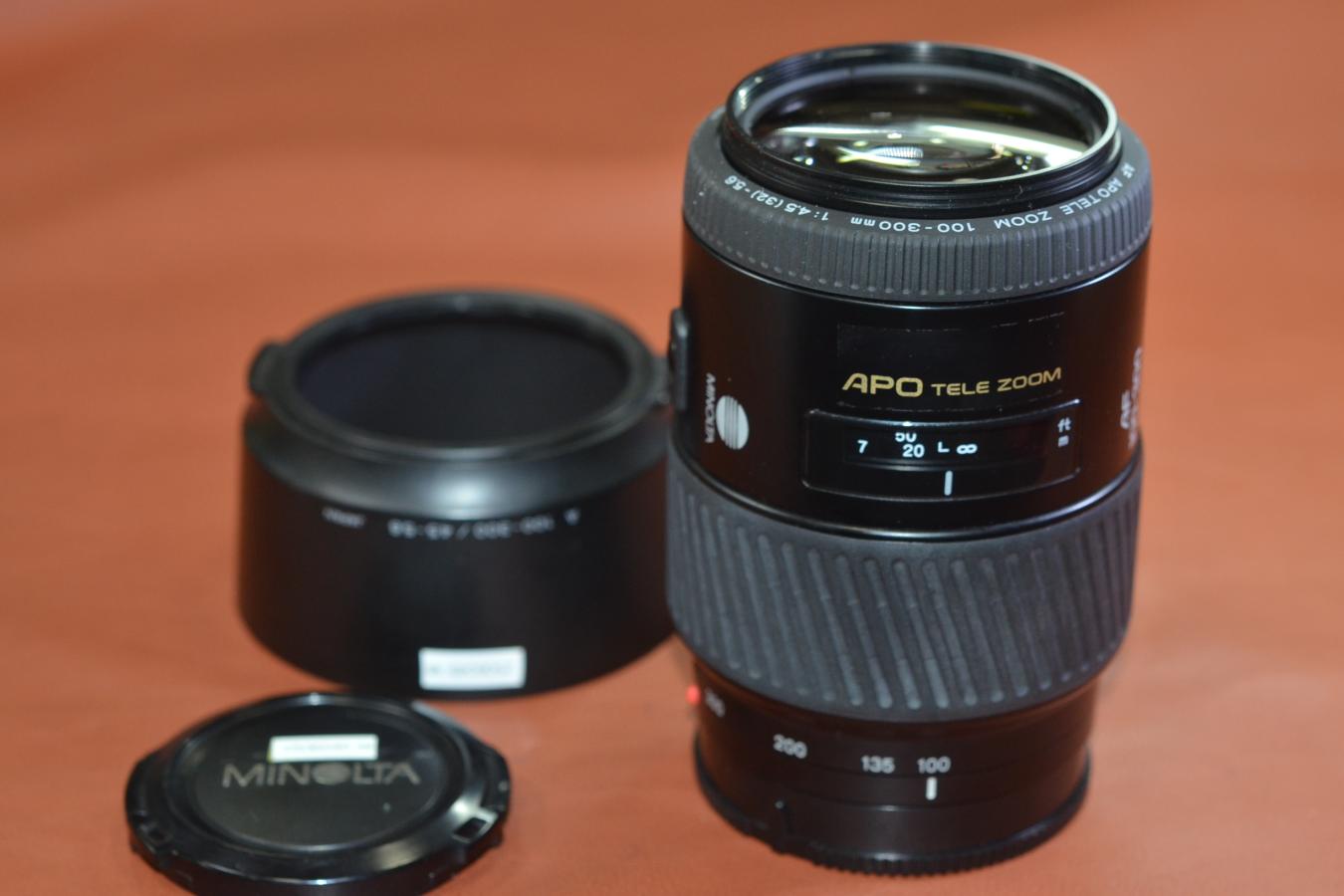 MINOLTA AF APO TELE 100-300mm F4.5-5.6 【純正フード付】
