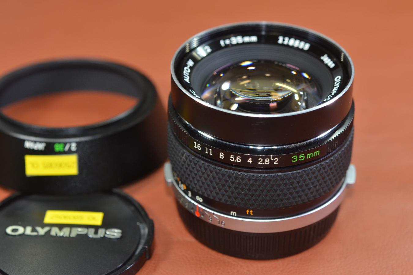 OLYMPUS ZUIKO MC AUTO-W 35mm F2 【純正メタルフード付】