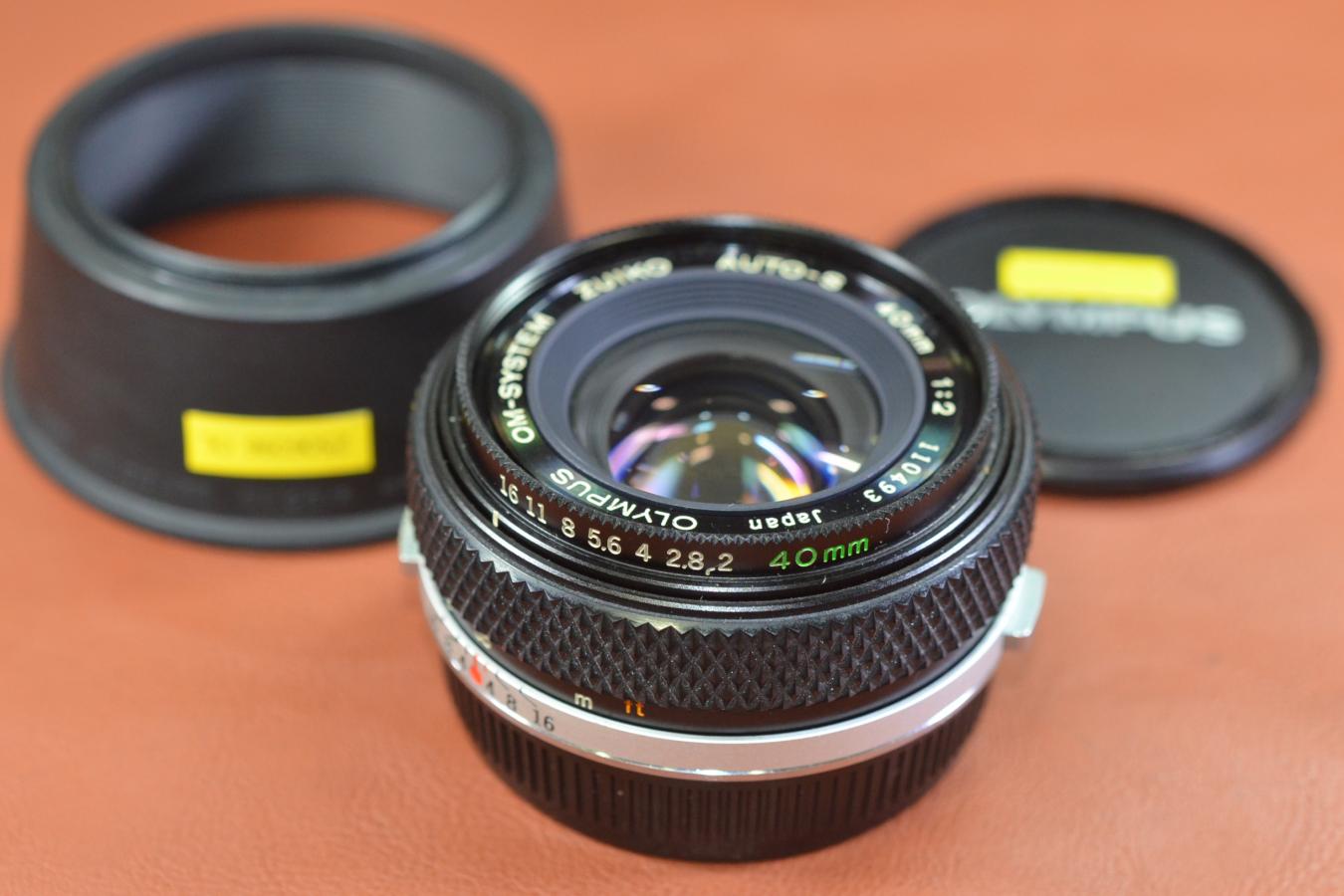 【希 少】OLYMPUS ZUIKO AUTO-S 40mm F2【純正フード付】※キレイな物をお探しの方必見!!自信ありの逸品!!