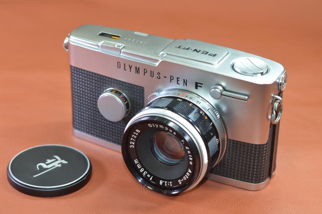 OLYMPUS PEN-FT Silver F.Zuiko Auto-S 38/1.8付 モルト交換済 【キレイな物をお探しの方必見!!自信ありの逸品!!】
