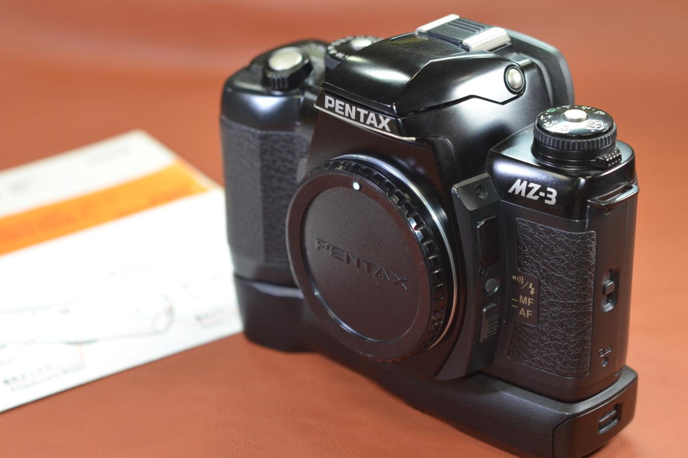 PENTAX MZ-3 Black 単3バッテリーパックFG付 【キレイな物をお探しの方必見!!自信ありの逸品!!】