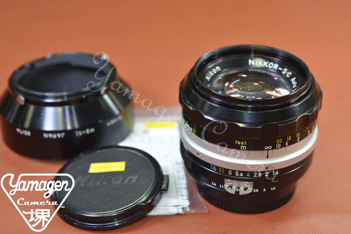 Nikon NIKKOR-S・C  Auto 50mm F1.4 Ai改  整備済【純正メタルフードHS-1付】