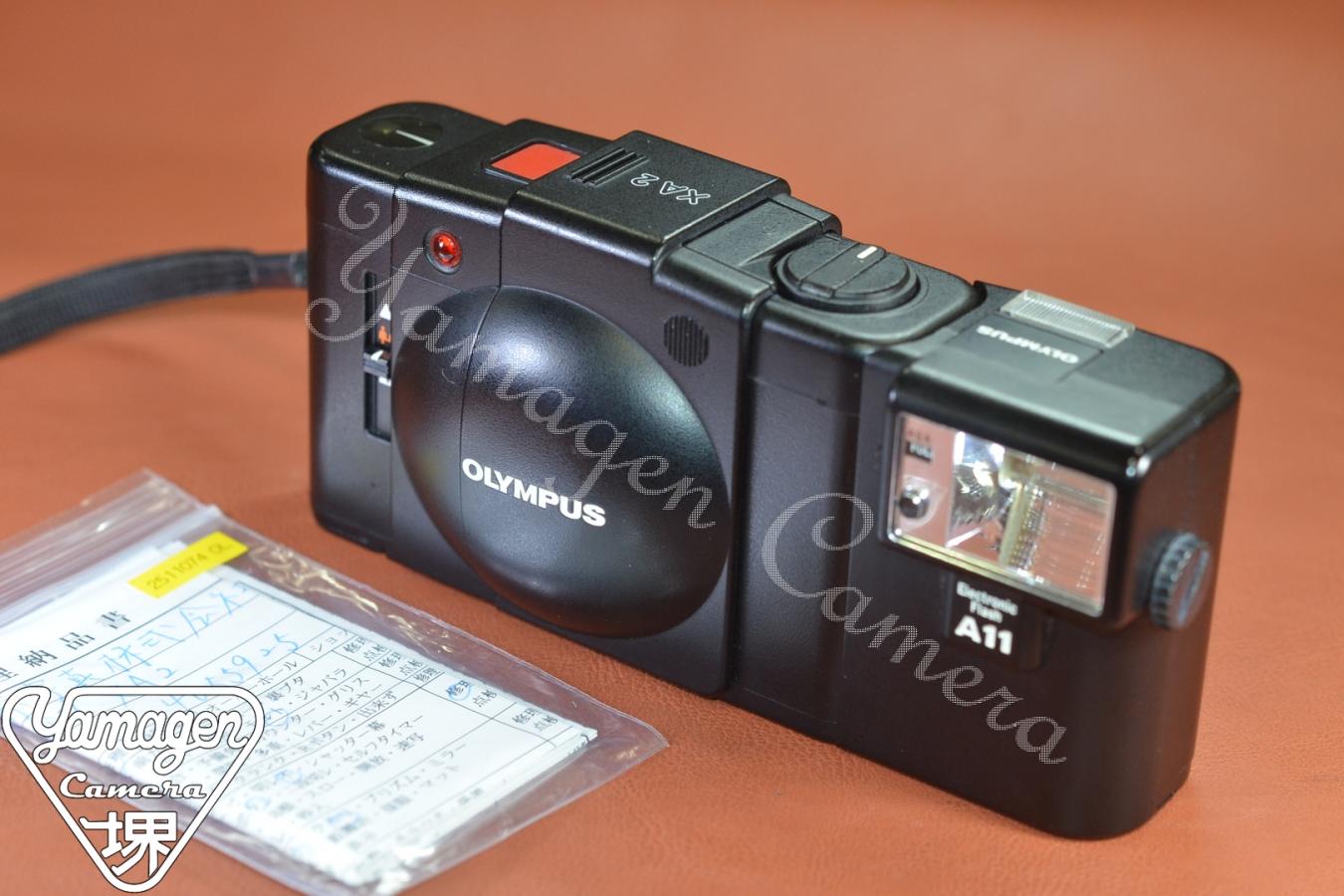 OLYMPUS XA2 Black Electronic Flash A11付 整備済 【OLYMPUS D.ZUIKO 35/3.5 レンズ搭載】