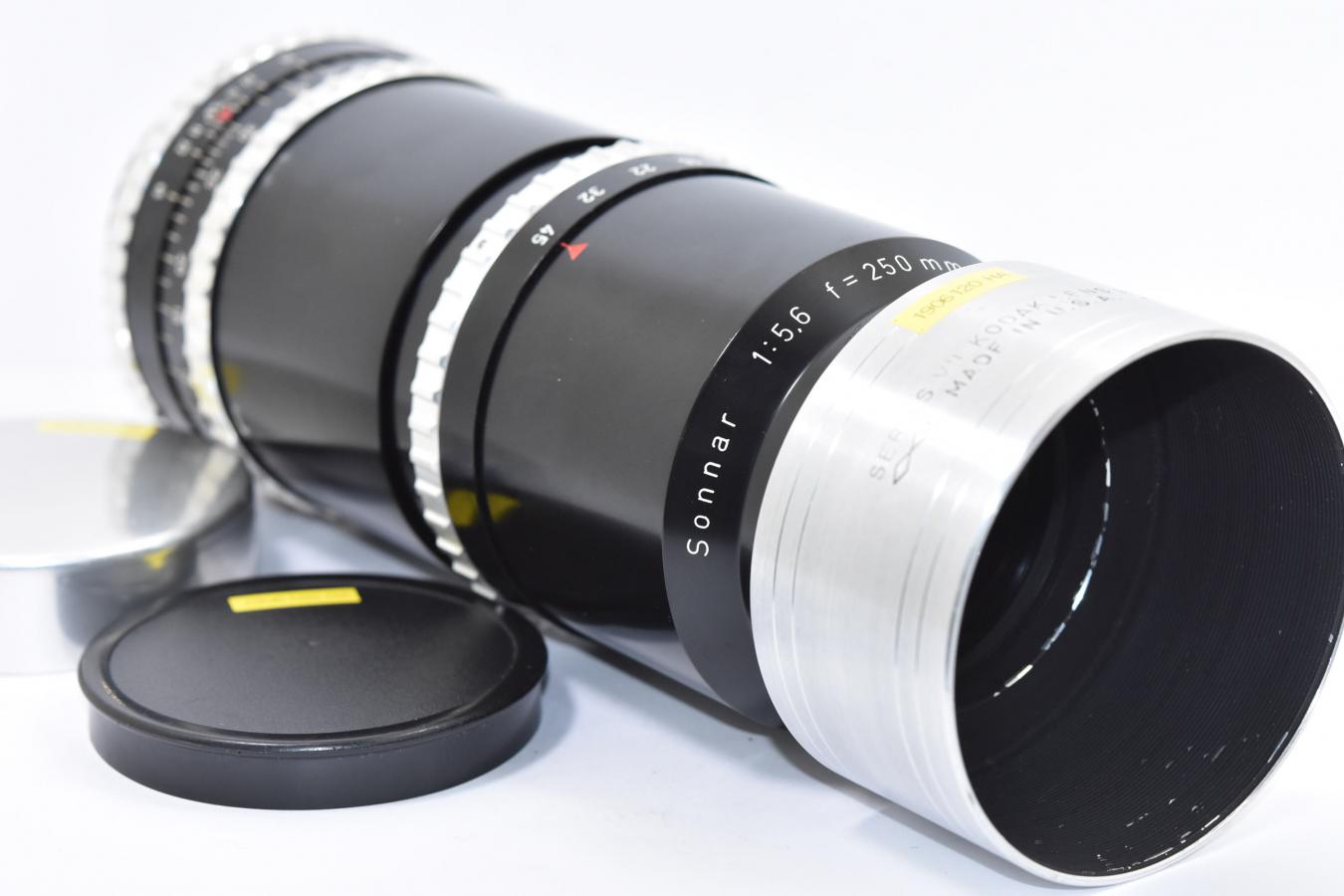 希 少】 Carl Zeiss Sonnar 250mm F5.6 【Kodak製メタルフード付 ...