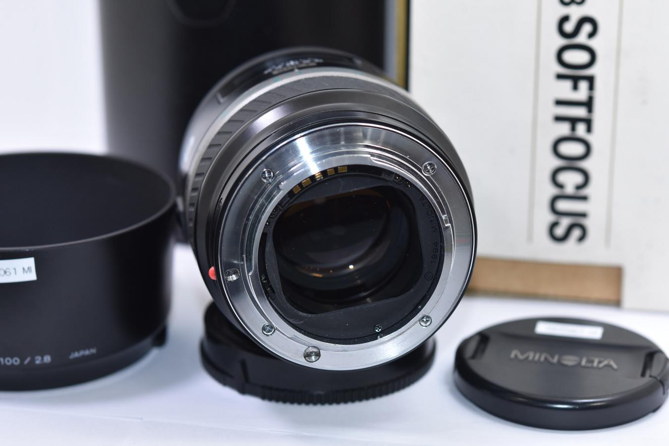 希 少】 MINOLTA AF SOFT FOCUS 100mm F2.8 【純正フード、ケース、元 ...