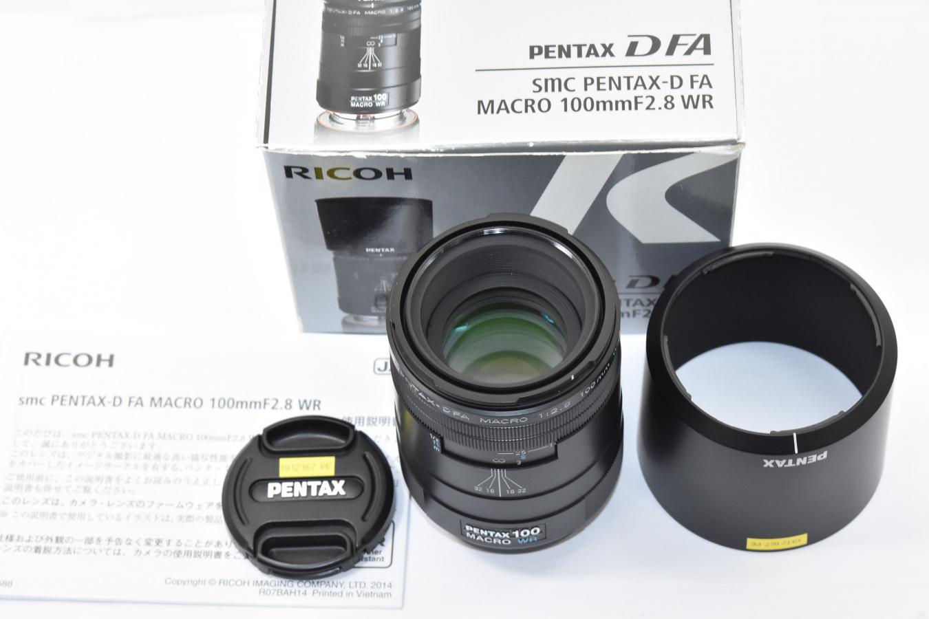 ペンタックス Smc Pentax D Fa Macro 100mm F2 8 Wr 純正フード 取説 元箱付 カメラのヤマゲン カメラファン 中古カメラ レンズ検索サイト 欲しい中古カメラが見つかる