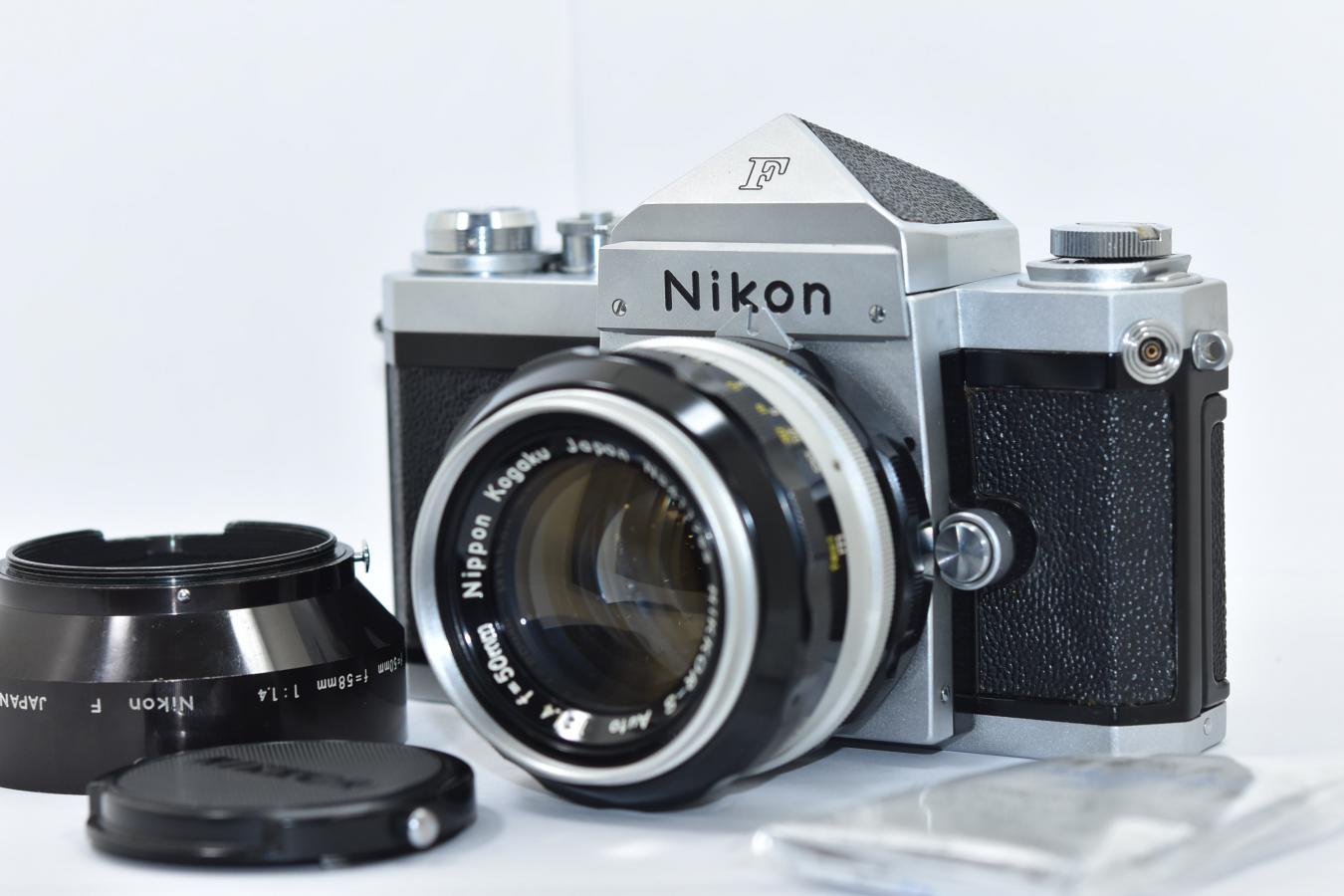 卸直営 ニコン NIKON F シルバー アイレベル+レンズNIKKOR