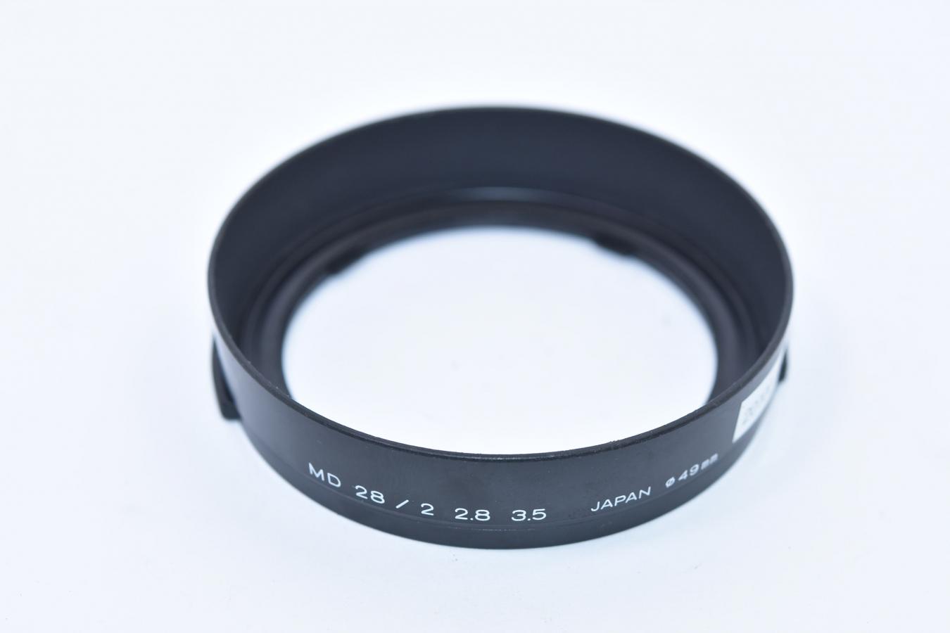 MINOLTA NEW MD 28/2、28/2.8、28/3.5用フード 【49mm口径フード】